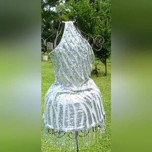 Delicate Silver Party Dress